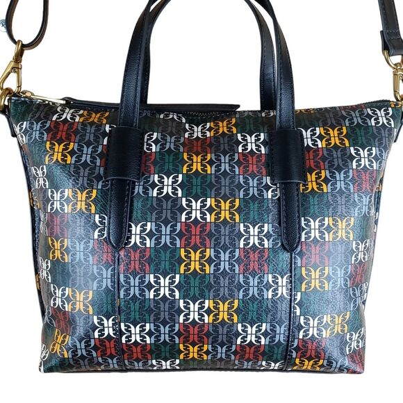 FOSSIL Skylar Satchel Multi-colored Geometric Pattern Crossbody Bag - Picture 2 of 6